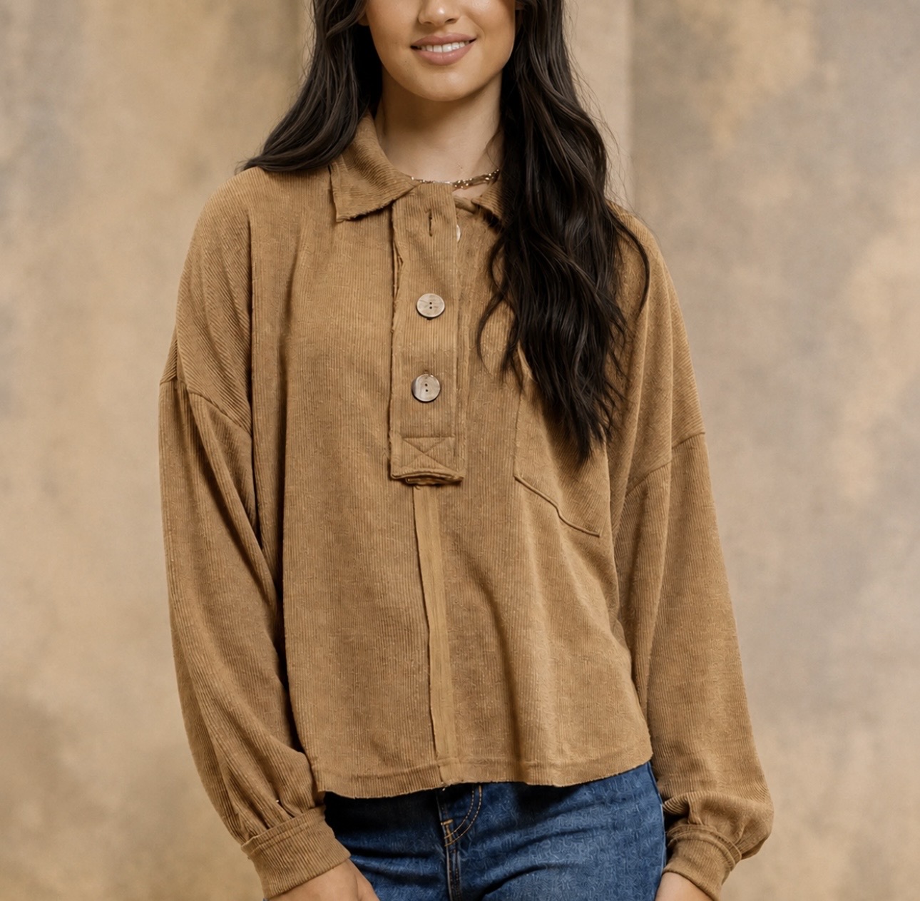 screenshot almond pullover