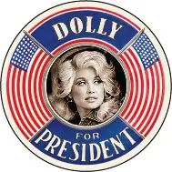 dolly for president magnet